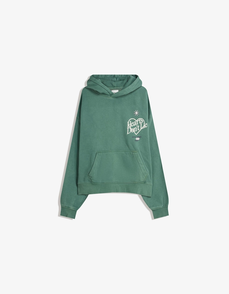 Толстовка с эффектом потертости и принтом