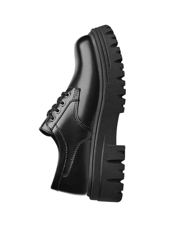 Туфли дерби на толстой подошве