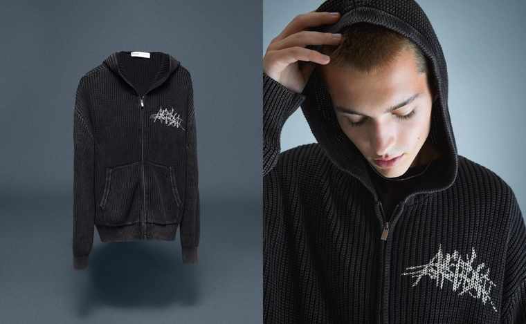 Куртка на молнии с принтом