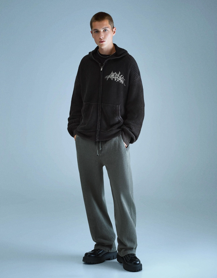 Куртка на молнии с принтом