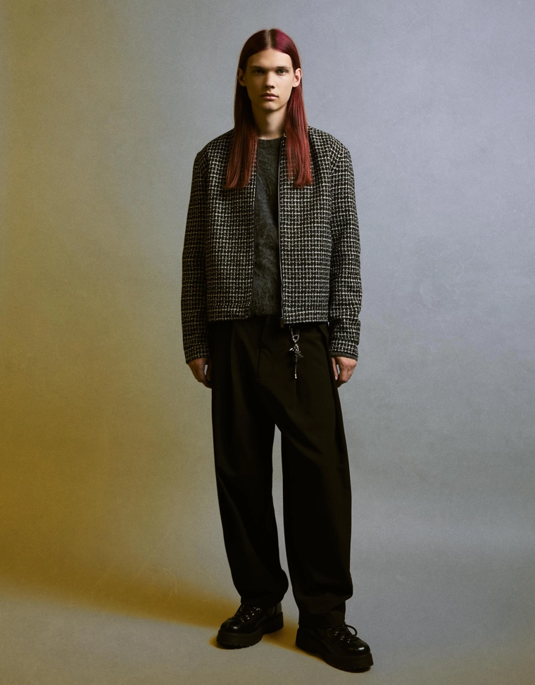 Укороченная куртка из синели