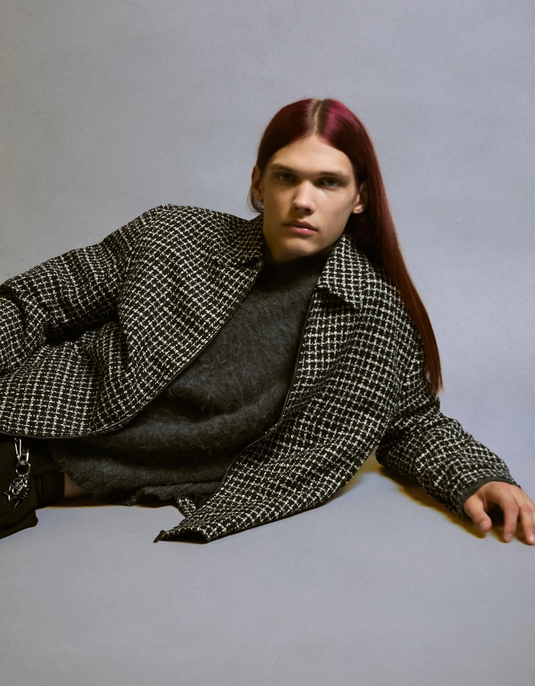 Укороченная куртка из синели