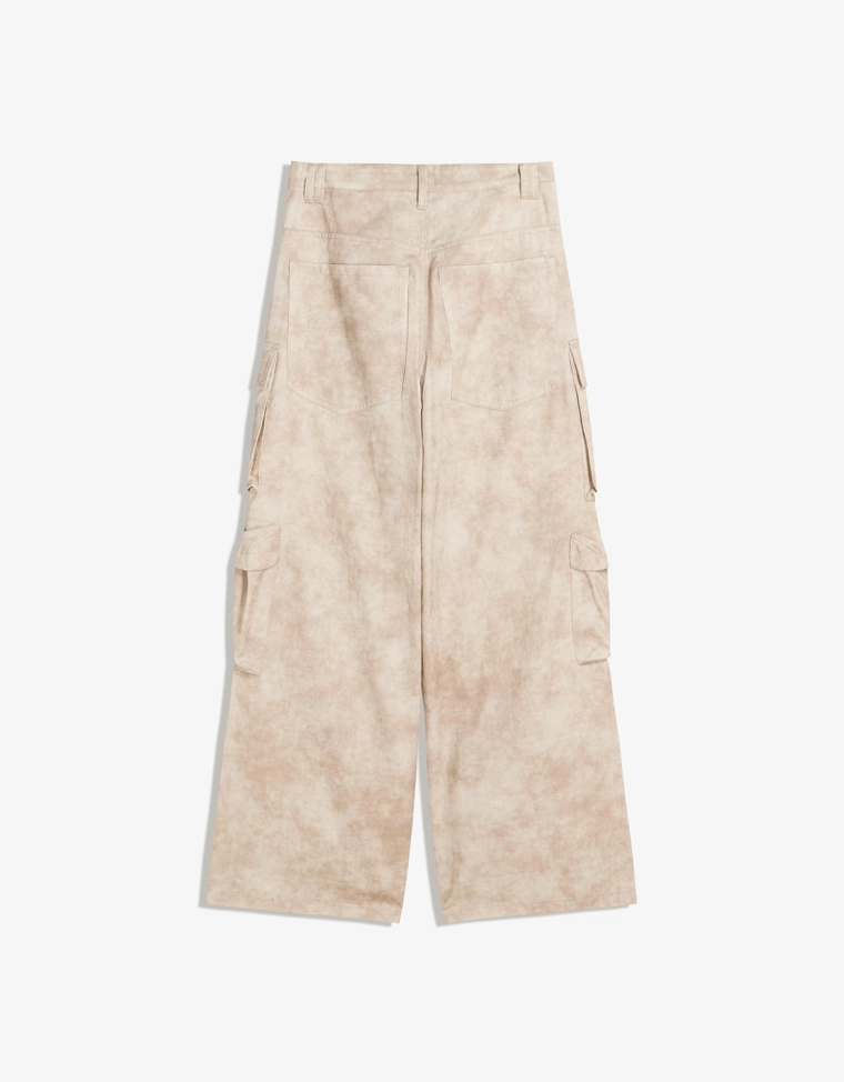 Брюки карго с принтом