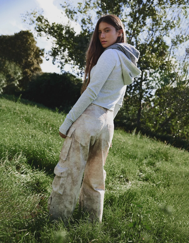 Брюки карго с принтом