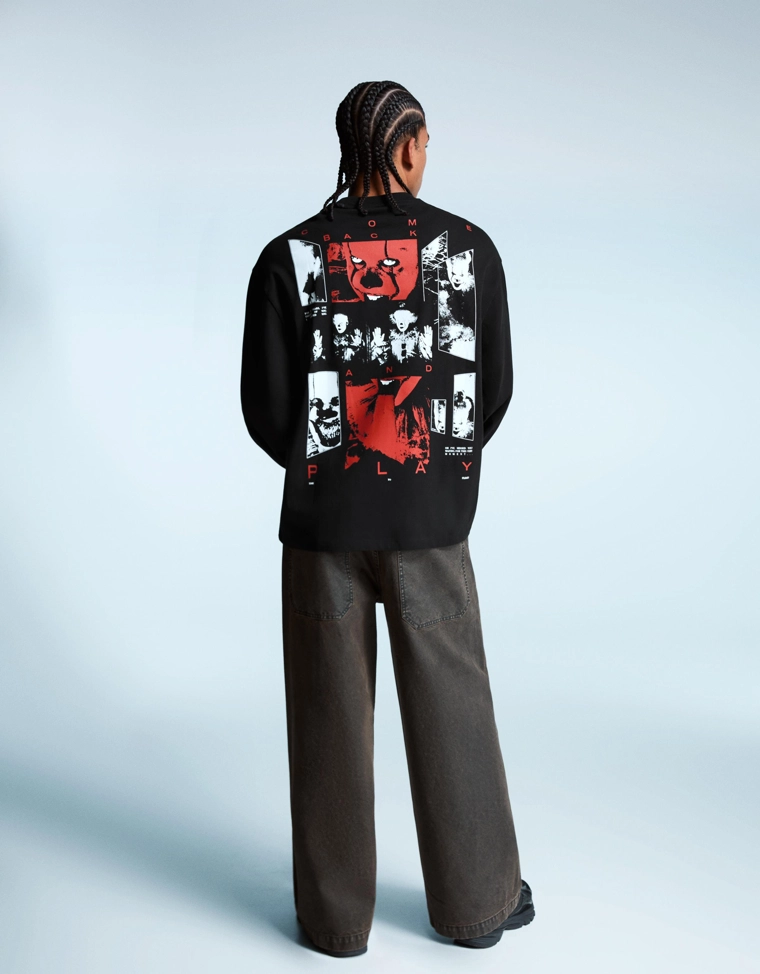 Лонгслив «Оно» с принтом