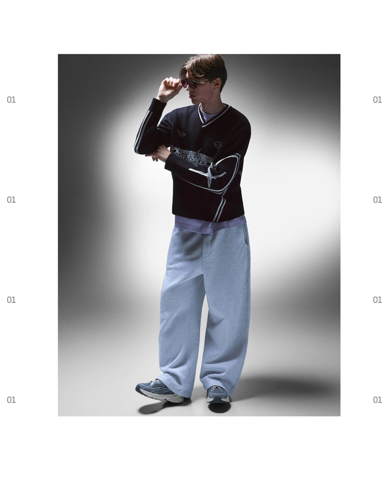 Спортивный свитер с принтом