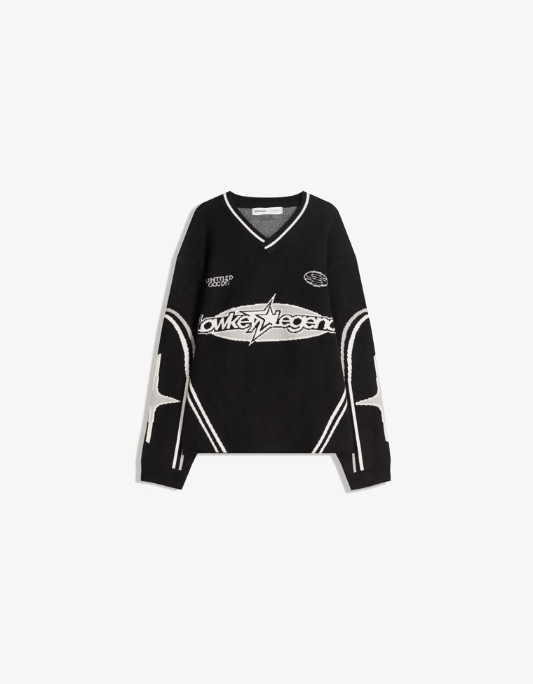 Спортивный свитер с принтом