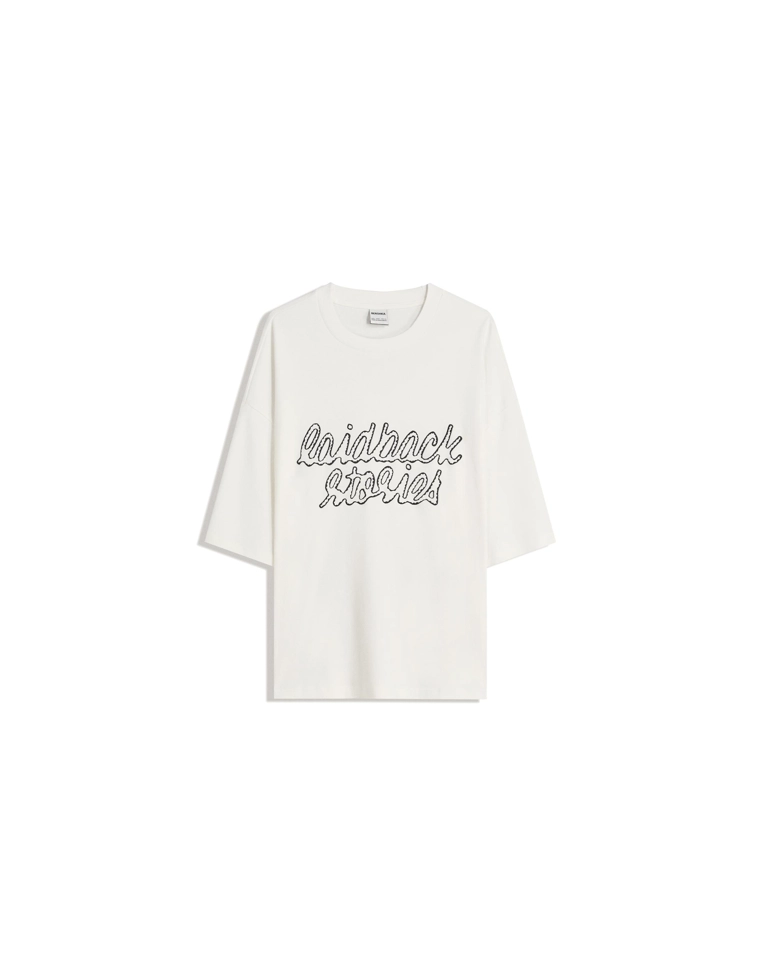 Футболка геометрического кроя с вышивкой