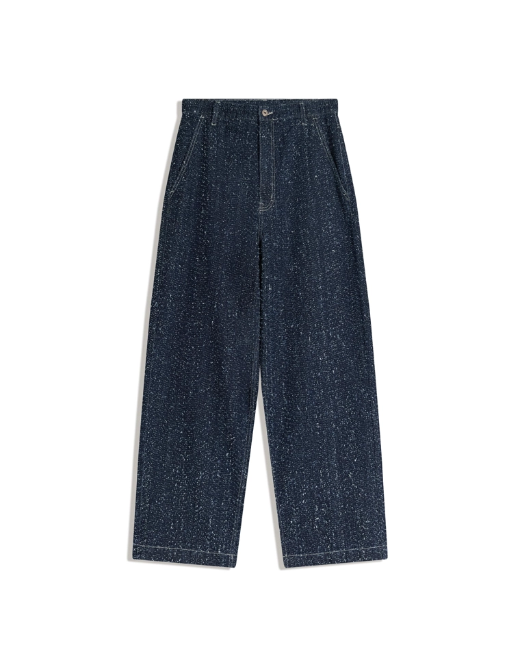 Джинсы свободного кроя с вышивкой