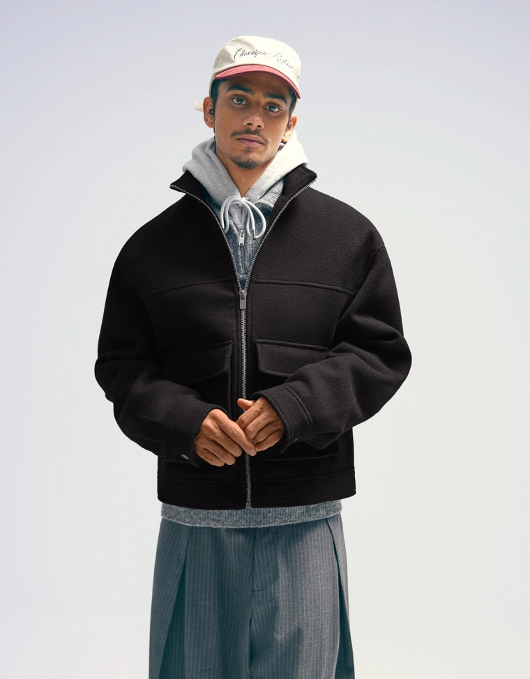 Куртка из фетра на молнии