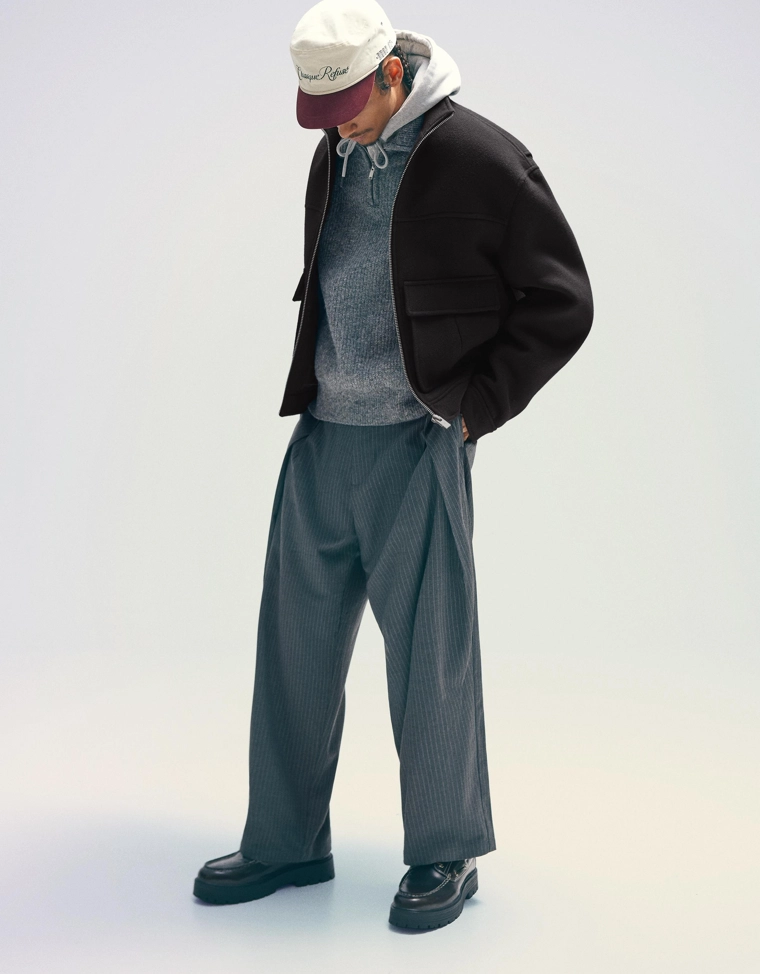 Куртка из фетра на молнии