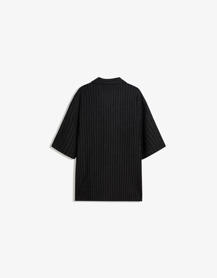 Рубашка с короткими рукавами в стиле рустик