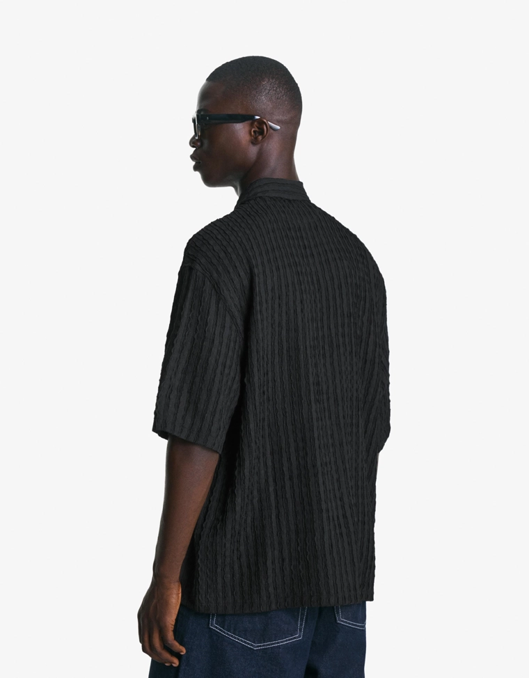 Рубашка с короткими рукавами в стиле рустик