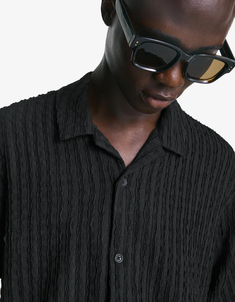 Рубашка с короткими рукавами в стиле рустик