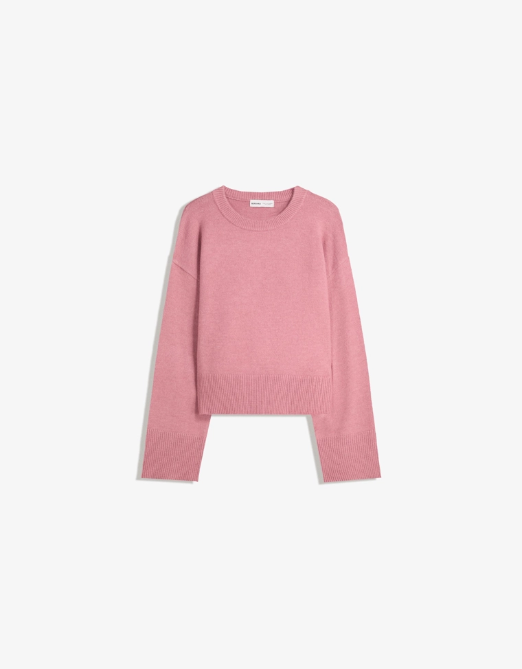 Свитер оверсайз с рифленым низом