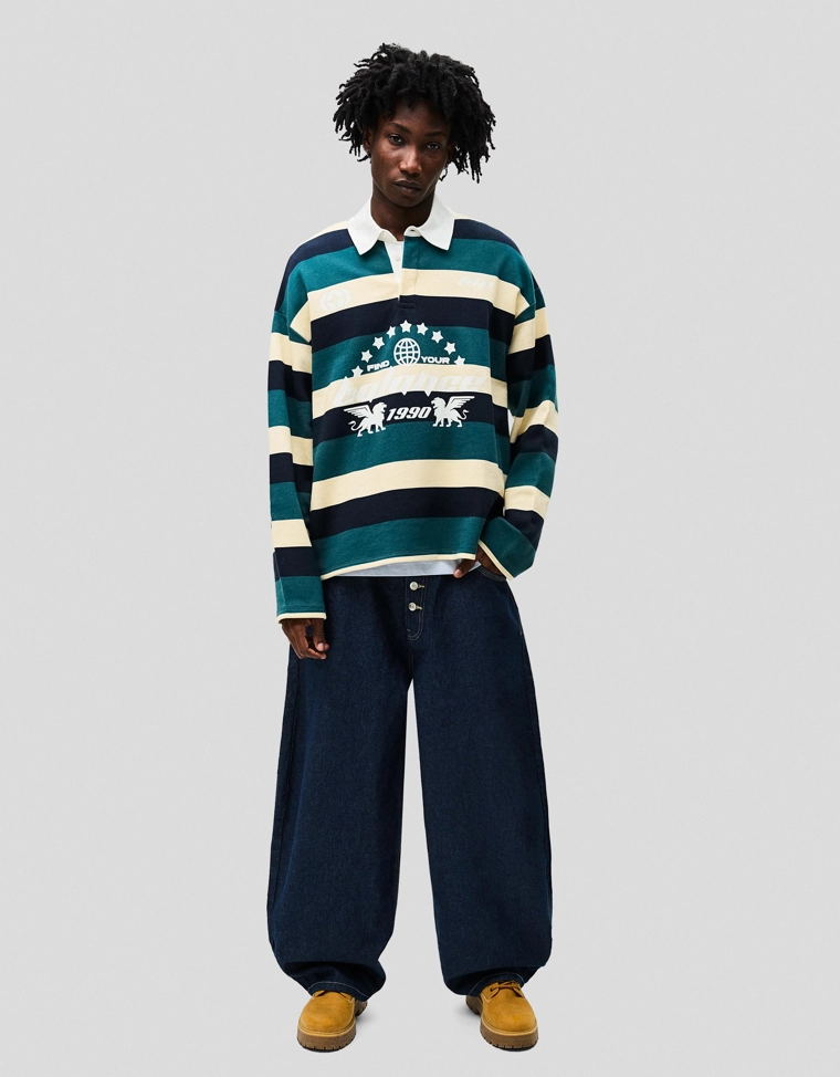 Поло из мягкой ткани с принтом