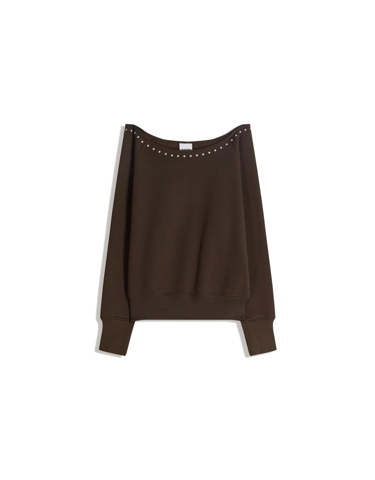 Асимметричный свитшот с заклепками