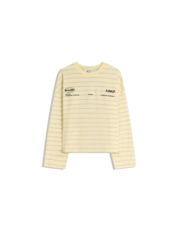 Футболка оверсайз с длинными рукавами и принтом