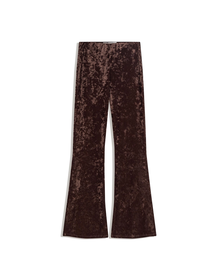 Расклешенные брюки из бархата
