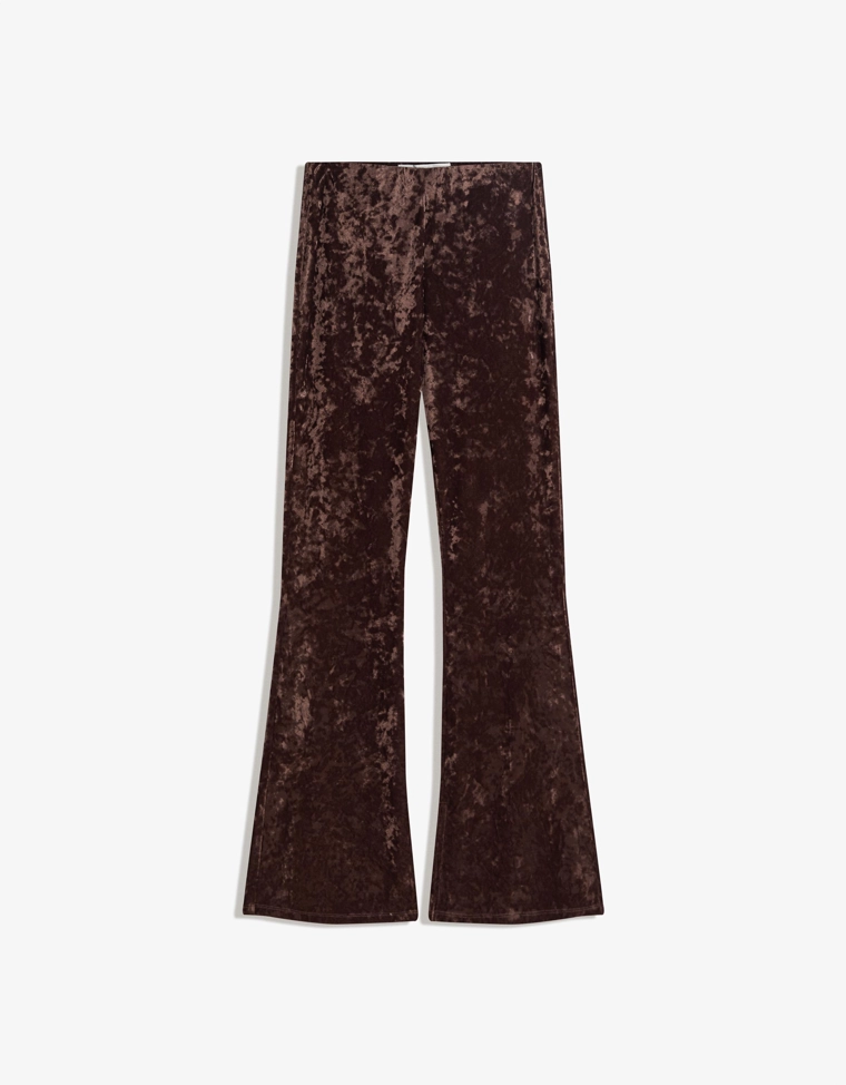 Расклешенные брюки из бархата