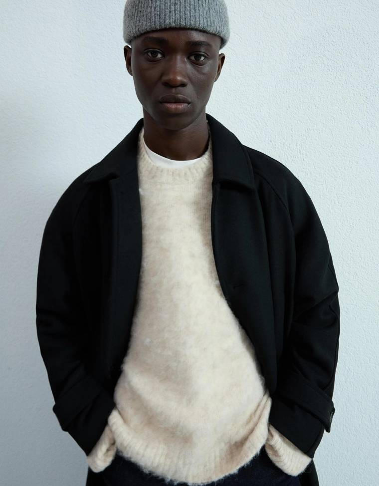 Длинное пальто из сукна