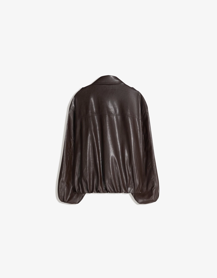 Куртка-бомбер из искусственной кожи