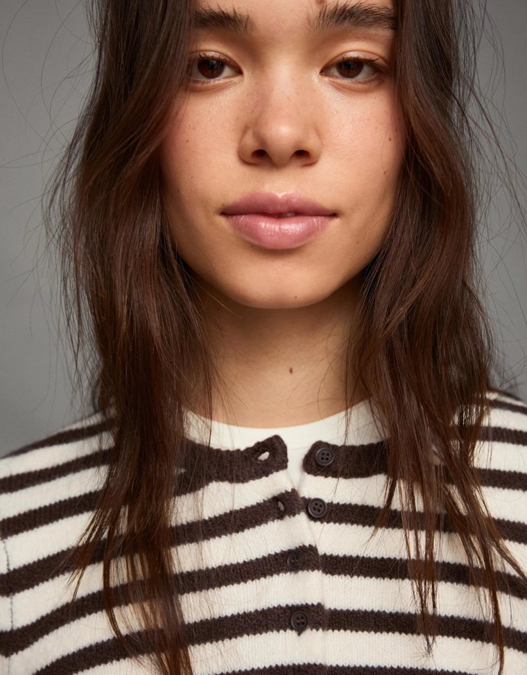 Трикотажный кардиган в полоску