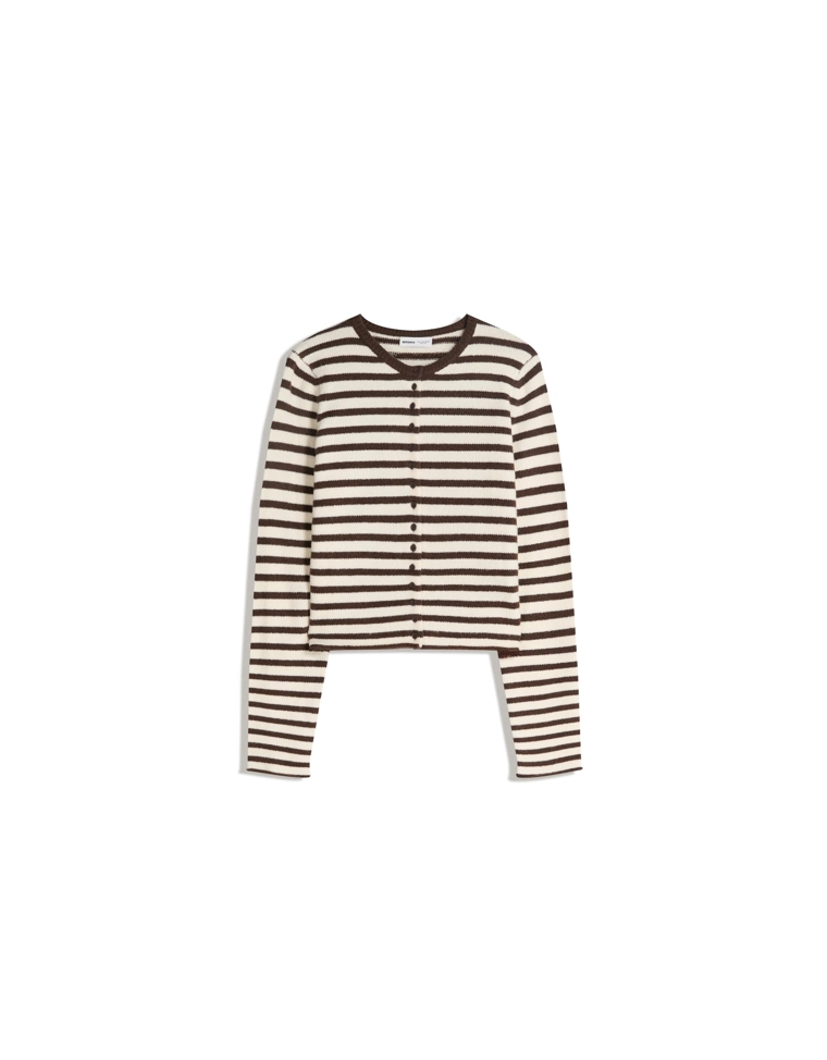 Трикотажный кардиган в полоску