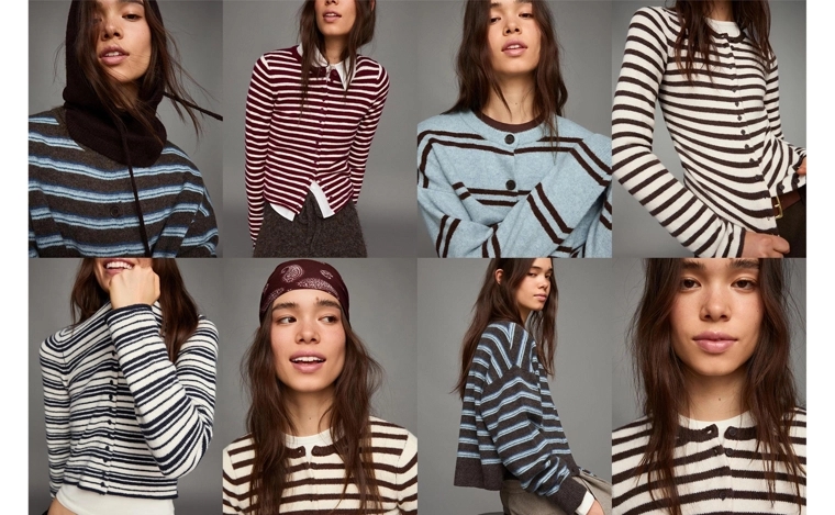 Трикотажный кардиган в полоску