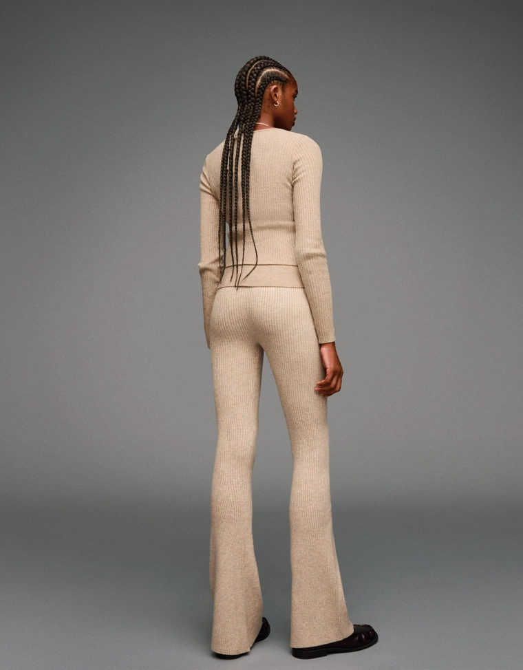 Широкие вязаные брюки