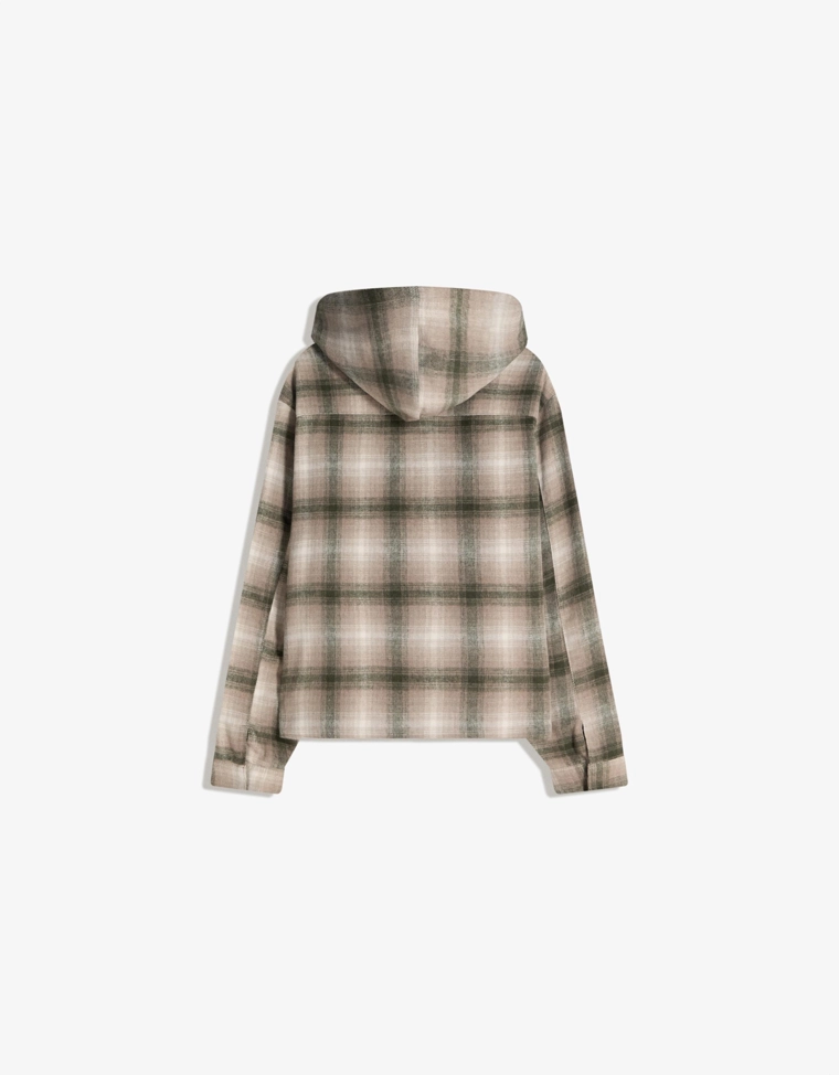 Куртка-рубашка свободного кроя с флисовой подкладкой и принтом