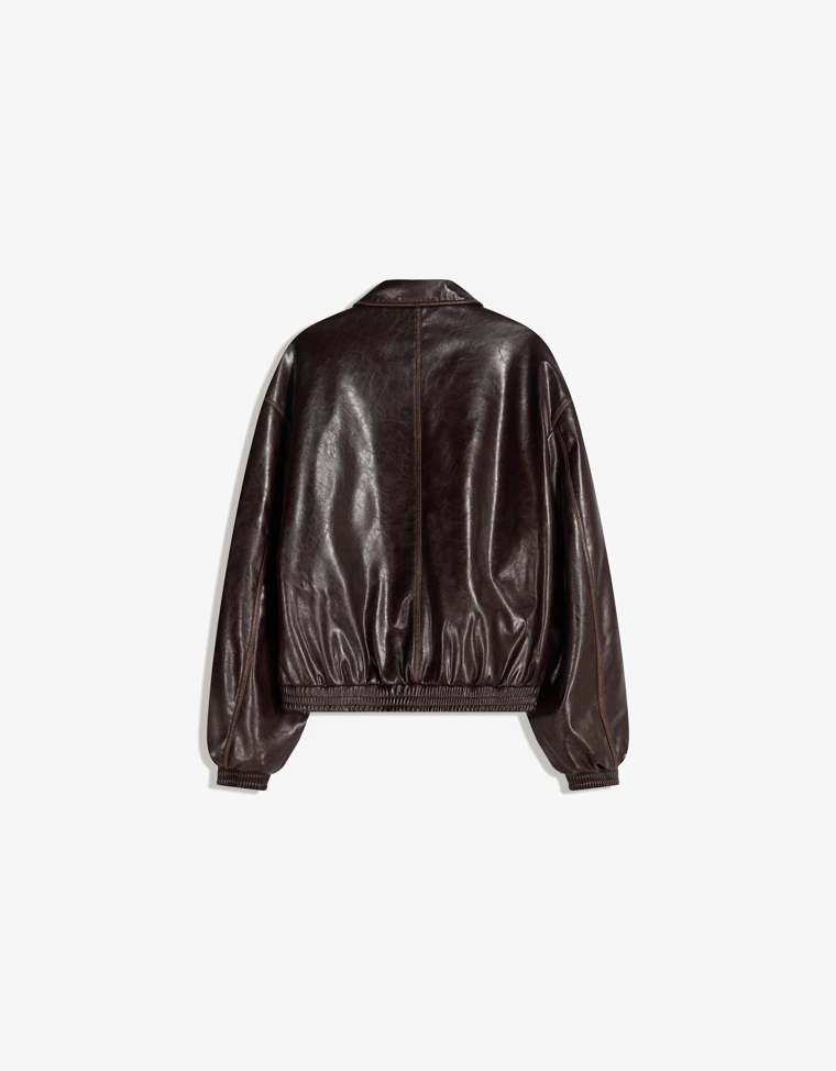 Куртка из искусственной кожи