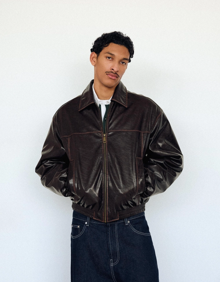 Куртка из искусственной кожи