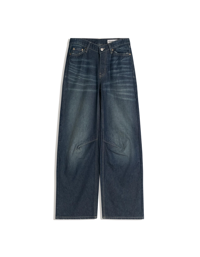 Джинсы свободного кроя с низкой посадкой