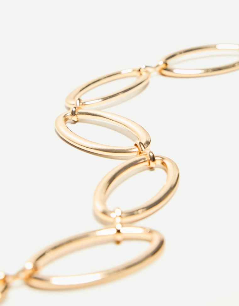 Пояс-цепочка со звеньями в виде колец