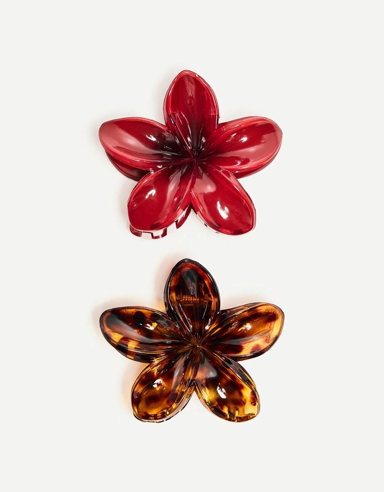 Набор из 2 заколок для волос “Цветы”