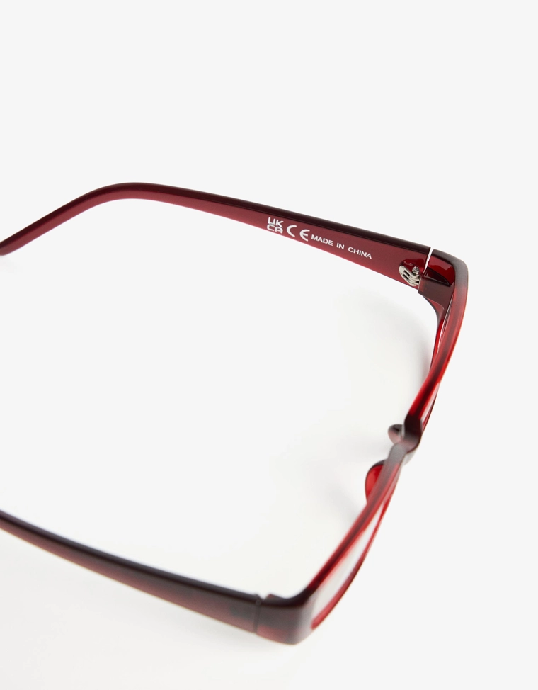 Прямоугольные солнечные очки из смолы со синим фильтром