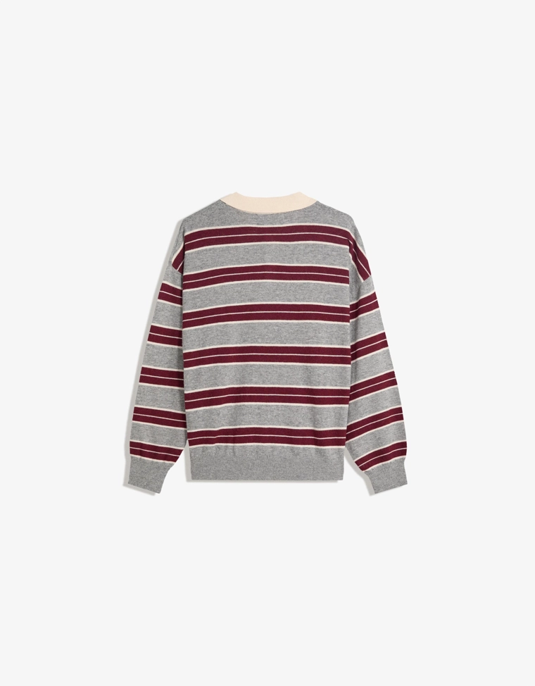 Свитер с воротником поло