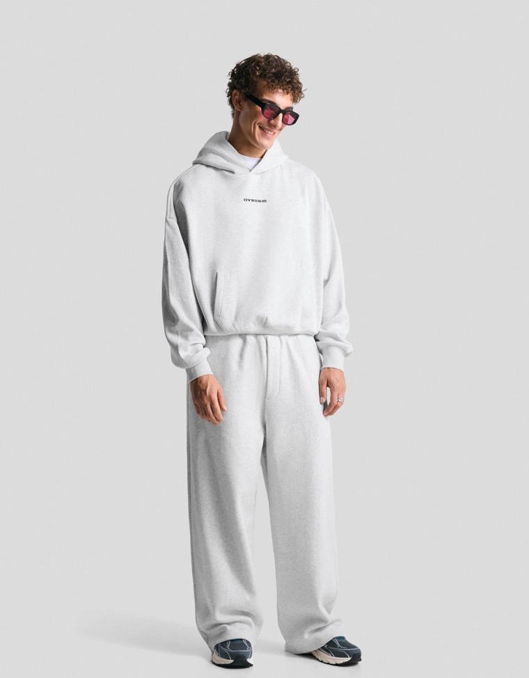 Худи геометрического кроя с принтом