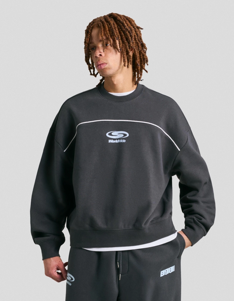 Худи геометрического кроя с принтом