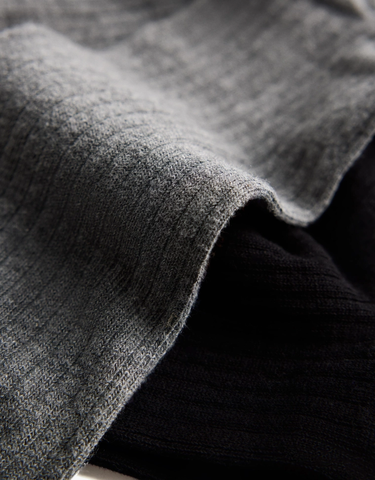 Набор из 2 пар носков в рубчик