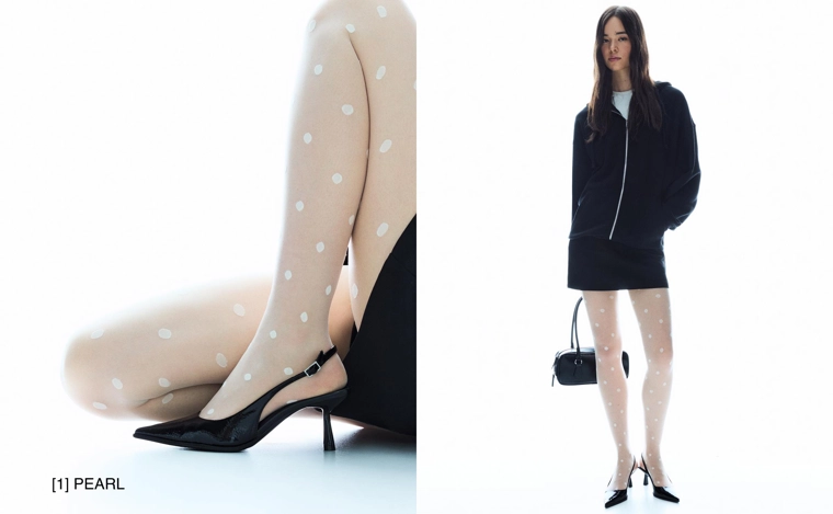 Колготки с вышивкой плюмети