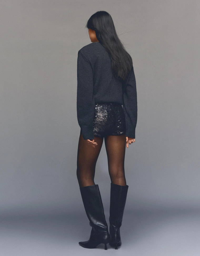 Мини-шорты с пайетками