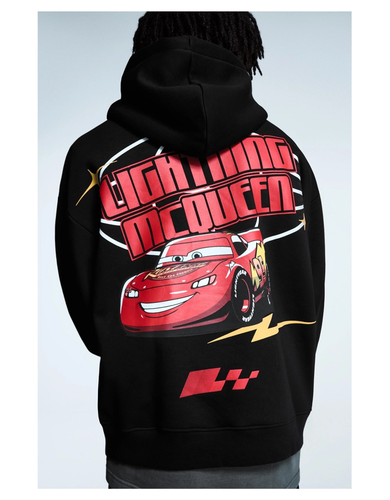 Худи «Тачки» с капюшоном и принтом