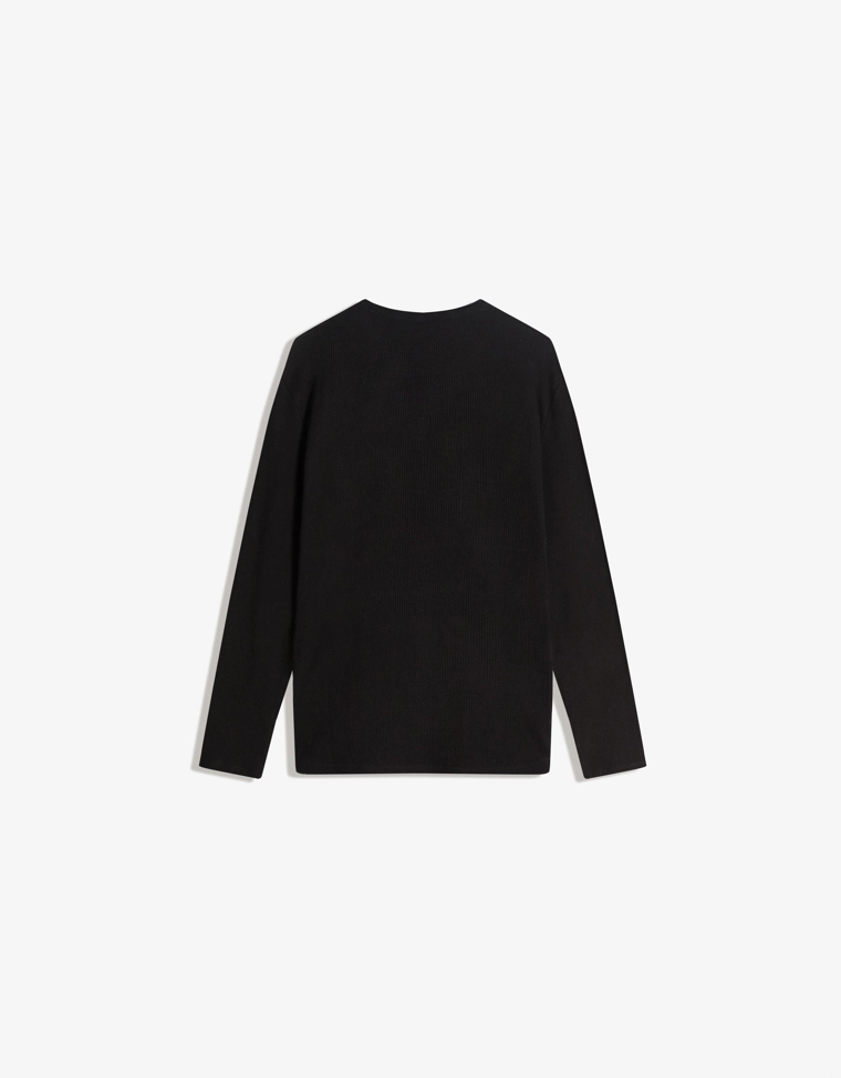 Футболка хенли облегающего кроя с длинными рукавами