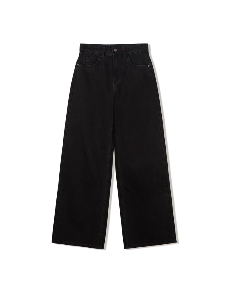 Джинсы с широкими штанинами