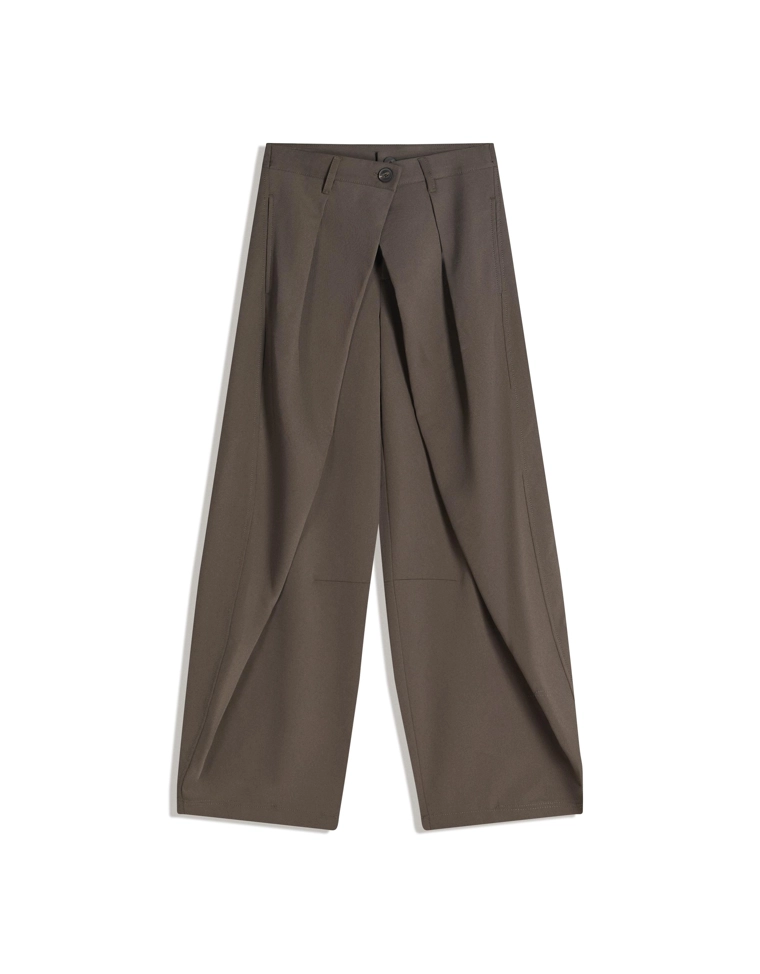 Брюки barrel со складками