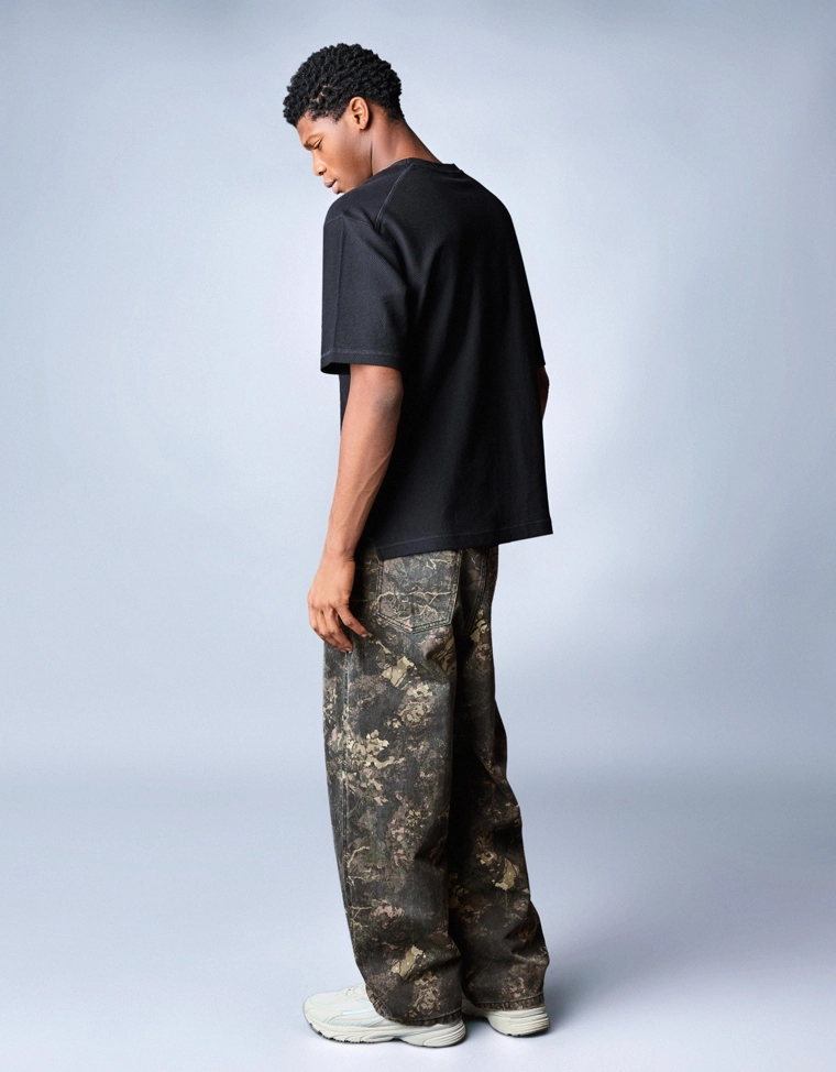 Брюки свободного кроя с принтом