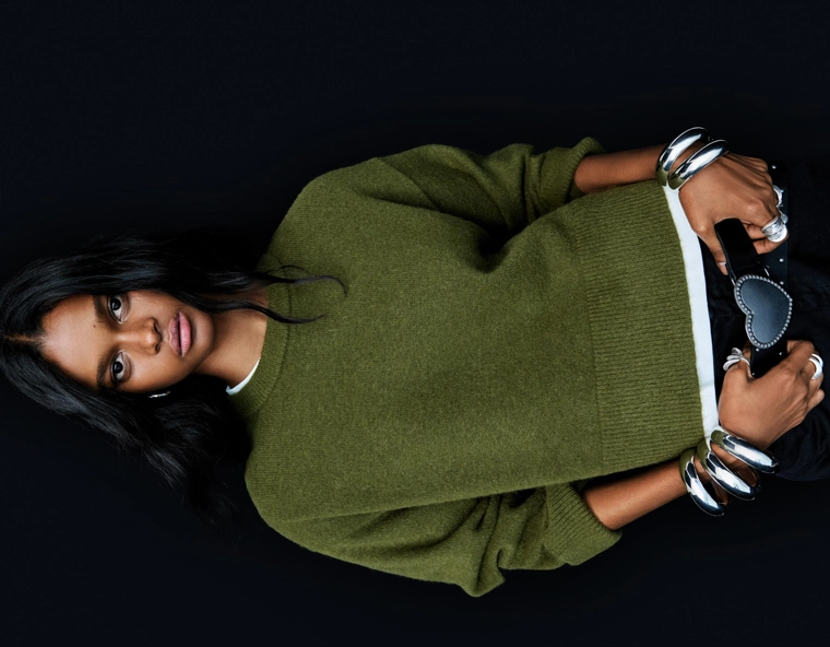 Свитер оверсайз с рифленым низом