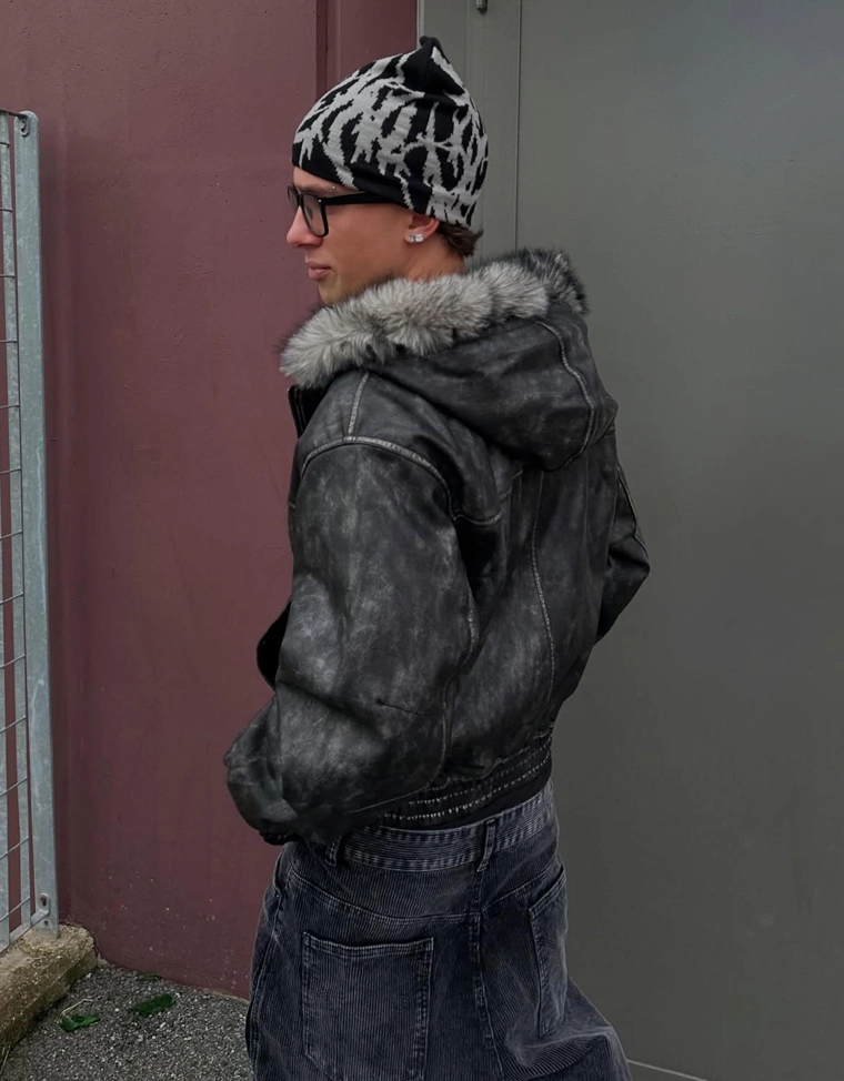 Шапка-бини жаккард